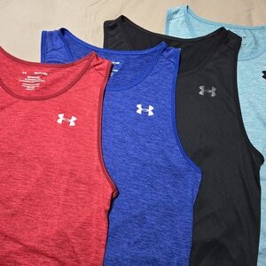 Lot Of 4 Under Armour Men's Colorful Tank Tops